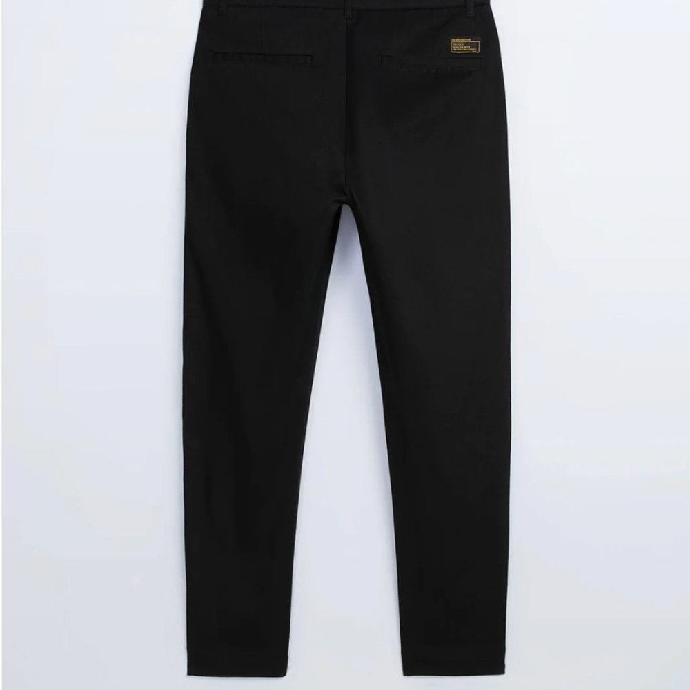 Zara Men’s Black Pants NEW Straight Cut Chinos